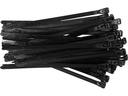 YATO OPASKA PLASTIKOWA SAMOZACISKOWA CZARNA  7,6*200 /50szt