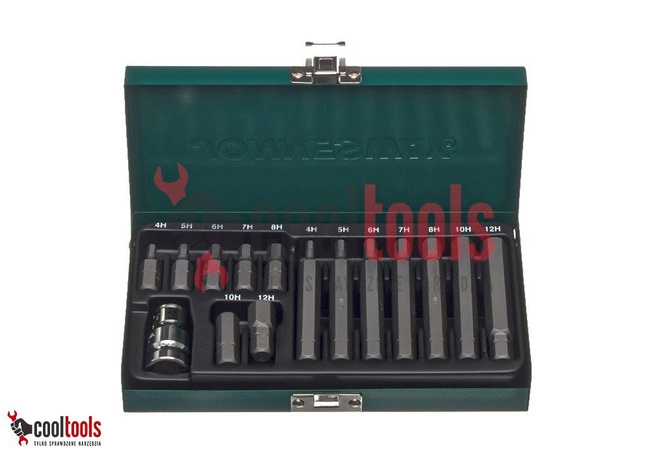 Komplet kluczy wpustowych 6 kątnych 15 szt. CR-V Jonnesway S29H4115S