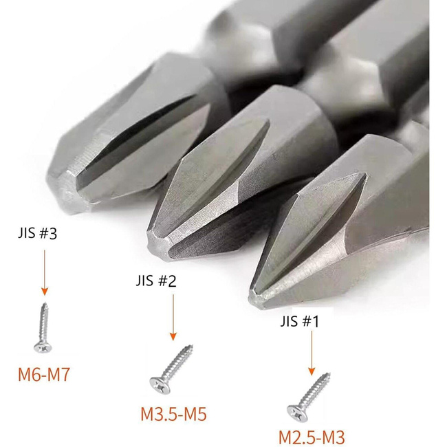 Uchwyt T, zestaw bitów JIS 1/4'' 6 sztuk GB9000 - ELLIENT TOOLS