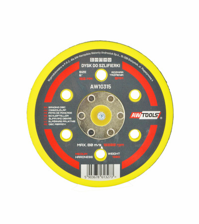 AW DYSK DO SZLIFIERKI MIMOŚRODOWEJ PNEUMATYCZNEJ 125mm
