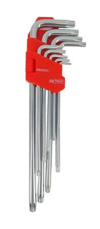 AWTOOLS KLUCZE TORX  BARDZO DŁUGIE 9szt