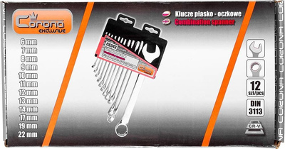 Klucze płasko-oczkowe  6-22mm 12szt. Corona / Richmann Exclusive C6343