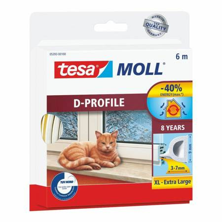 TESA USZCZELKA BIAŁA  D - 6m 9mm