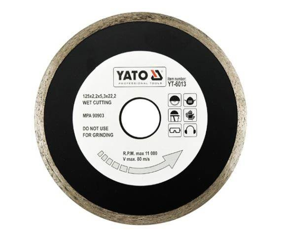 YATO TARCZA DIAMENTOWA PEŁNA 125 x 22,2mm    6013