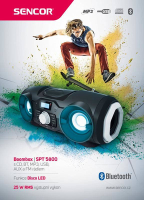 Radioodbiornik z CD/MP3/USB/BT Sencor SPT 5800