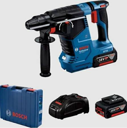 BOSCH MŁOTOWIERTARKA Z OPCJĄ KUCIA 18V 2,4J 2x5,0Ah GBH 187-LI