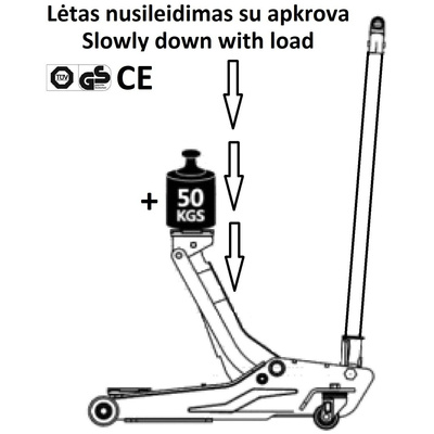 Podnośnik hydrauliczny, 2.5 tony T83006B - TONGRUN