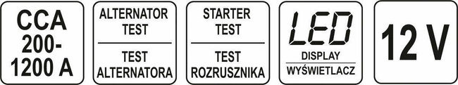 YATO TESTER AKUMULATORÓW ELEKTRONICZNY