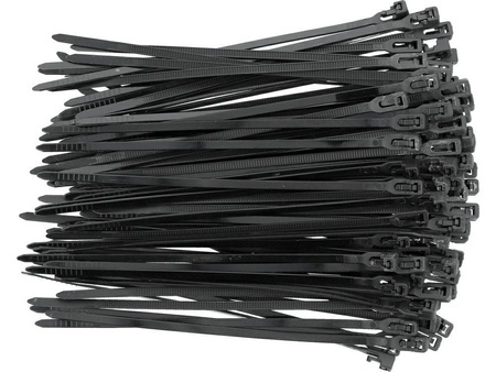 YATO OPASKA PLASTIKOWA SAMOZACISKOWA CZARNA  3,6*150 /100szt