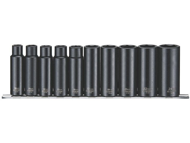 Zestaw nasadek udarowych długich 10-26 mm 10 szt. TENGTOOLS 114960206