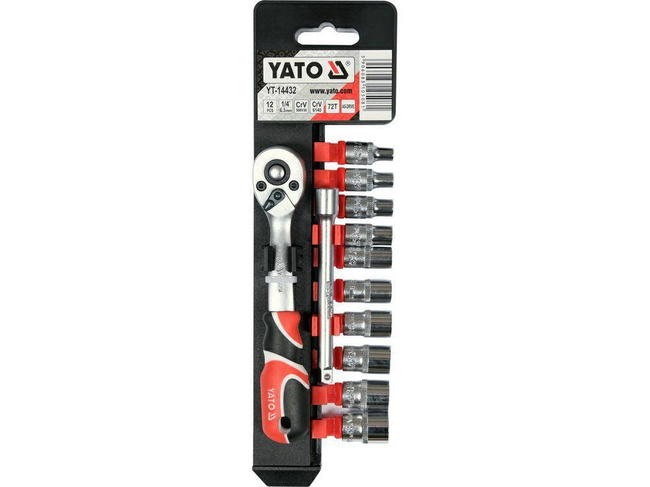YATO ZESTAW KLUCZY     1/4" 12el.