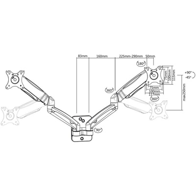 Uchwyt na monitor SOS 1820 STELL