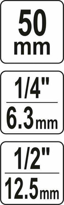 YATO ADAPTER UDAROWY DO BITÓW 1/2`-1/4`