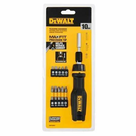 DEWALT UCHWYT TELESKOPOWY Z BITAMI 10szt