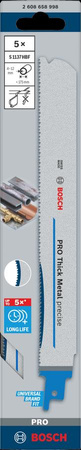 BOSCH BRZESZCZOT DO PIŁY SZABLASTEJ PRO THICK METAL PRECISE S1137HBF 1,1 x 25 x 225mm /5szt.