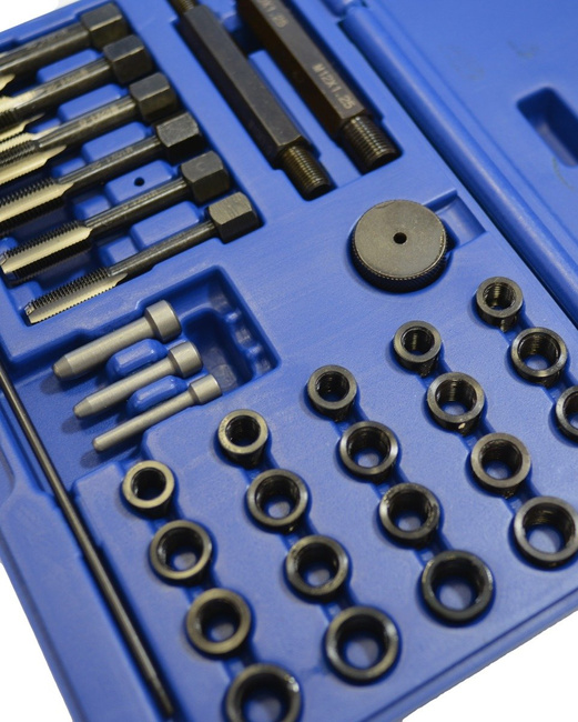 Zestaw do regeneracji gwintów świec żarowych 33 szt. QUATROS QS14140