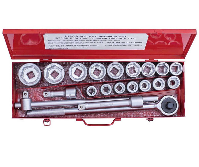 Zestaw kluczy nasadowych 3/4" 19-50 mm 21 szt. Changlu CTL00252