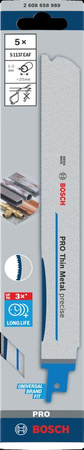 BOSCH BRZESZCZOT DO PIŁY SZABLASTEJ PRO THIN METAL PRECISE S1137EAF 1,1 x 25 x 225mm /5szt.