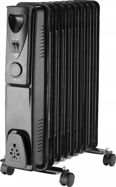 GRZEJNIK OLEJOWY  9-ŻEBEREK 2000W CZARNY