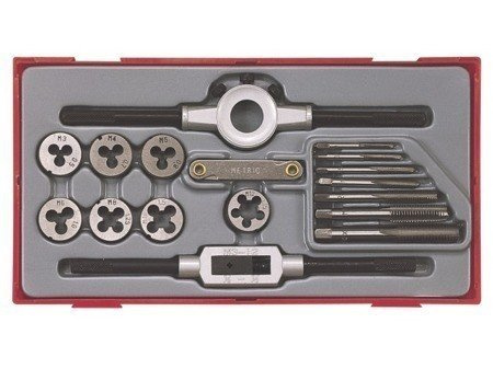 Komplet gwintowników i narzynek TTTD17 (17 elementów) TENGTOOLS