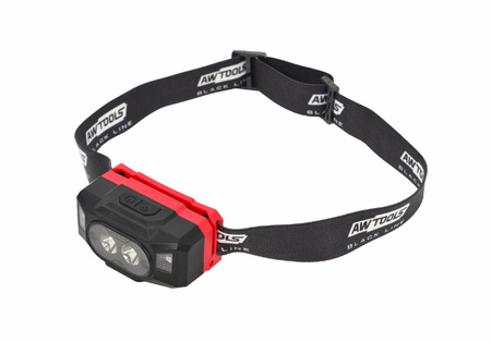 AWTOOLS LATARKA CZOŁOWA LED USB POWER BANK BLACK LINE