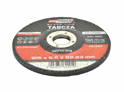 AW TARCZA DO METALU SZLIFIERSKA 125*6,5mm BLACK LINE