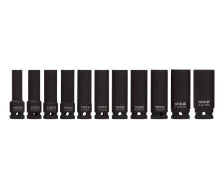 YATO NASADKI UDAROWE DŁUGIE 1/2" 11 elem. 10-24mm 1054