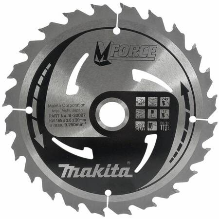 MAKITA PIŁA TARCZOWA  165x20x24z M-FORCE DREWNO