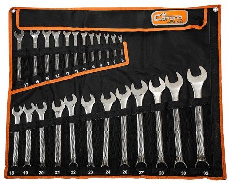 Zestaw kluczy płasko oczkowych "CORONA" 6-32 mm 24 szt. Corona C6345