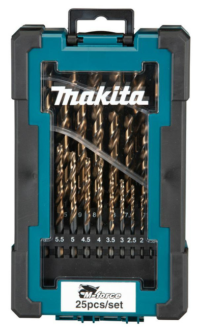 MAKITA ZESTAW WIERTEŁ DO METALU HSS-G M-FORCE 25szt.1-13mm