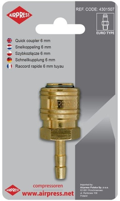 Szybkozłącze na wąż 6 mm Airpress 46840 / 4301507