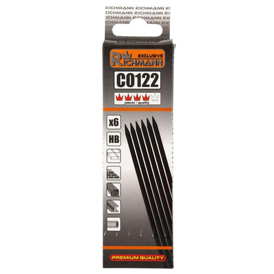 WKŁADY DO OŁÓWKÓW AUTOMAT. CZARNE 6 SZT. (HB) RICHMANN EXCLUSIVE C0122