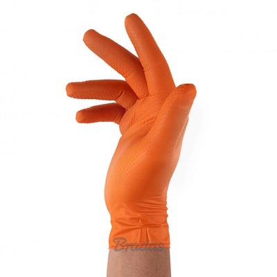 RĘKAWICE NITRYLOWE DIAMOND POMARAŃCZOWE XL 9-10 /50szt.