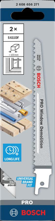 BOSCH BRZESZCZOT DO PIŁY SZABLASTEJ S611DF /2szt. 150mm