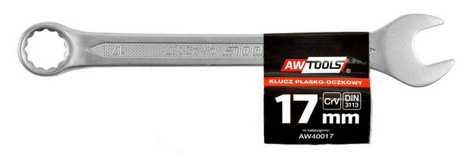 AWTOOLS KLUCZ PŁASKO-OCZKOWY CrV DIN3113 ROZMIAR: 17 (MM)