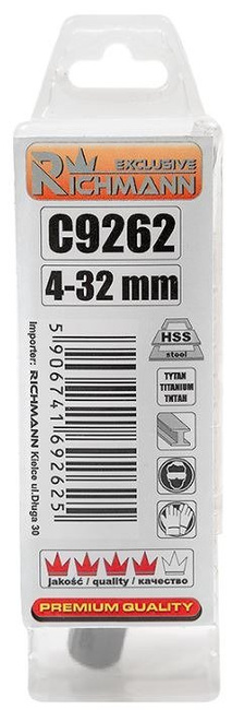 Wiertło stopniowe 4-32 mm do metalu Corona / Richmann Exclusive C9262