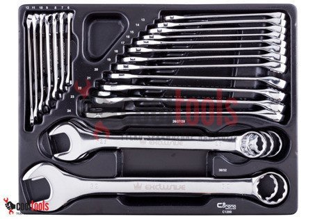 Klucze płasko oczkowe 6 - 32 mm 24 szt. wklad Corona Exclusive C1200
