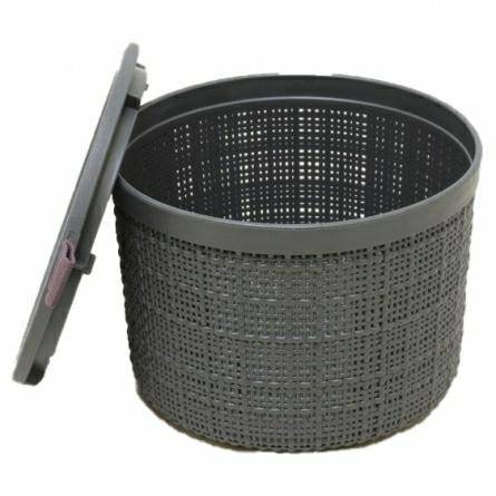 CURVER KOSZYK OKRĄGŁY Z PRZYKRYWKĄ 2L  /CIEMNY SZARY