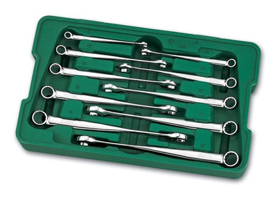 Zestaw 10 szt. kluczy płasko - oczkowych kutych metrycznych XL X-BEAM w pudełku SATA 08006