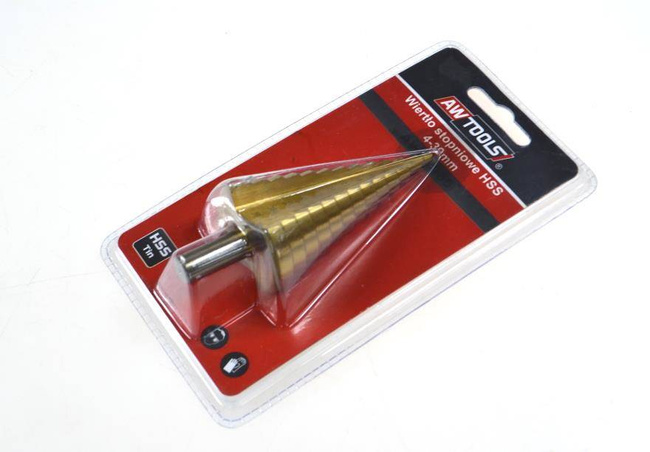 AWTOOLS WIERTŁO STOPNIOWE HSS-TIN / 4-39mm