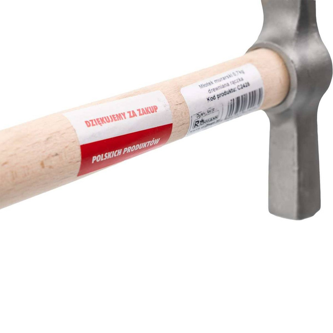 MŁOTEK MURARSKI 0,7 KG DREWNIANA RĄCZKA PL Richmann C2428