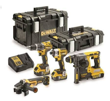 DEWALT.ZESTAW COMBO 18V DCG405+DCH273+ DCD796+DCF887+3xDCB184+DCB115+DS150+DS300