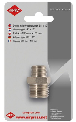 Redukcja nyplowa 3/8" x 1/2" Airpress 4337525