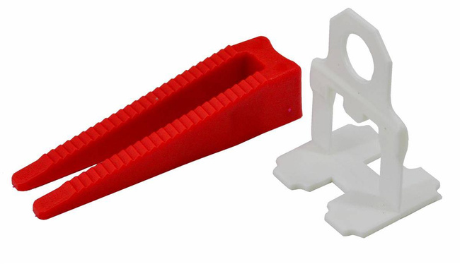 AWTOOLS SYSTEM POZIOMOWANIA PŁYTEK 6-17mm / PAKIET STARTOWY / 100szt.+100szt. (KLIN+KLIPS 1,0MM)