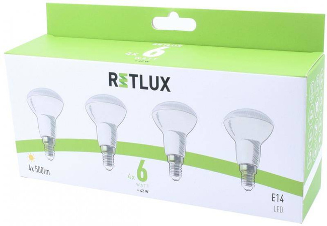 REL 29 LED R50 4x6W E14 WW RETLUX