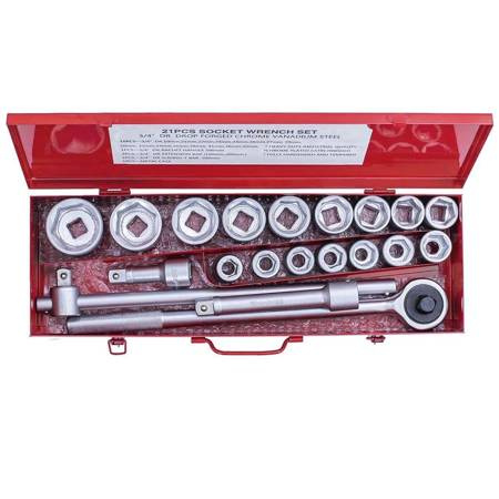 Zestaw Kluczy Nasadowych 3/4" 19-50 MM