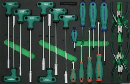 Zestaw wkrętaków, szczypiec Seegera i kluczy sztorcowych 20 szt. we wkładce EVA Jonnsway D71120SV