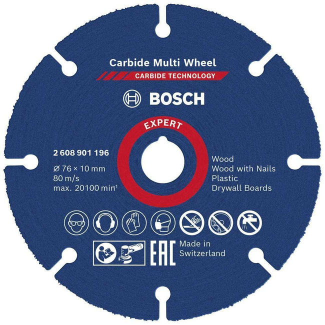 BOSCH TARCZA UNIWERSALNA 76mm DREWNO,PLASTIK,GIPS EXPERT CMW