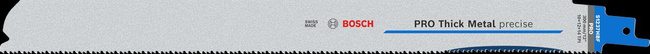 BOSCH BRZESZCZOT DO PIŁY SZABLASTEJ PRO THICK METAL PRECISE S1237HBF 1,1 x 25 x 300mm /5szt.
