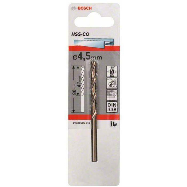 BOSCH WIERTŁO DO METALU HSS-Co  4,5/47mm /1szt.